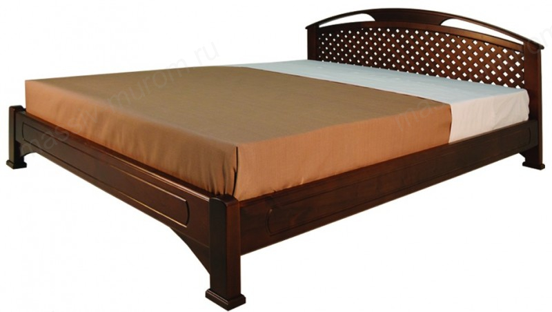 Кровать двуспальная "Омега" с сетчатой спинкой